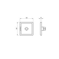 Profilabdeckkappe 30x30 Nut 8 B signalgrau
