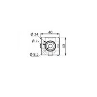 Würfelverbinder 3D 40X40 Nut 8 I inkl. Abdeckkappen