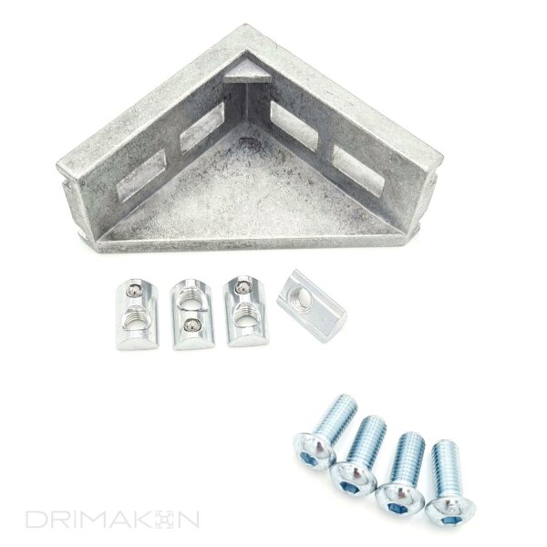 Winkel 40x80 Nut 8 I inkl. Bef.-Satz