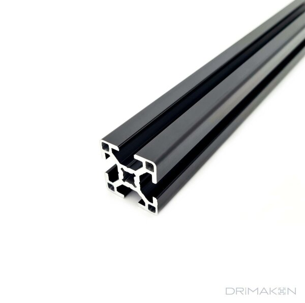 Aluminiumprofil 30x30 Nut 8 B schwarz eloxiert 400 mm