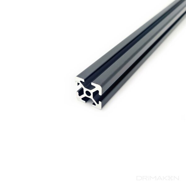 Aluminiumprofil 20x20 Nut 5 I schwarz eloxiert 800 mm
