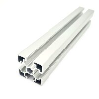 Aluminiumprofil 45x45L Nut 10 B leicht silber eloxiert 100-6.000 mm