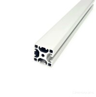 Aluminiumprofil 40x40L 2N90 Nut 8 I leicht 4000 mm