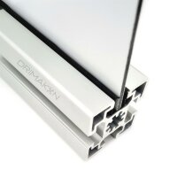 Abdeck- & Einfassprofil Nut 8 I-Typ schwarz 1000 mm