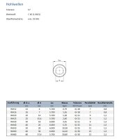 WH30h7 C60 Hohlwelle Ø 30/18 mm gehärtet und geschliffen 450 mm
