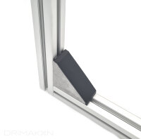 Winkelabdeckkappe 40x80 Nut 8 I-Typ / Nut 10 B-Typ schwarz