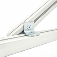 Stahlwinkel 40x40 verzinkt Nut 8 Typ I inkl. Befestigungssatz