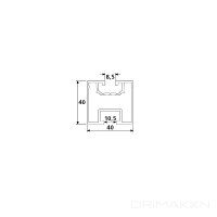 Solarprofil 40x40 PV-Montageschiene Aluminiumprofil 2400 mm