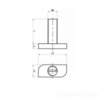 Hammerkopfschraube M 8x25 VA für Solarschiene Hako