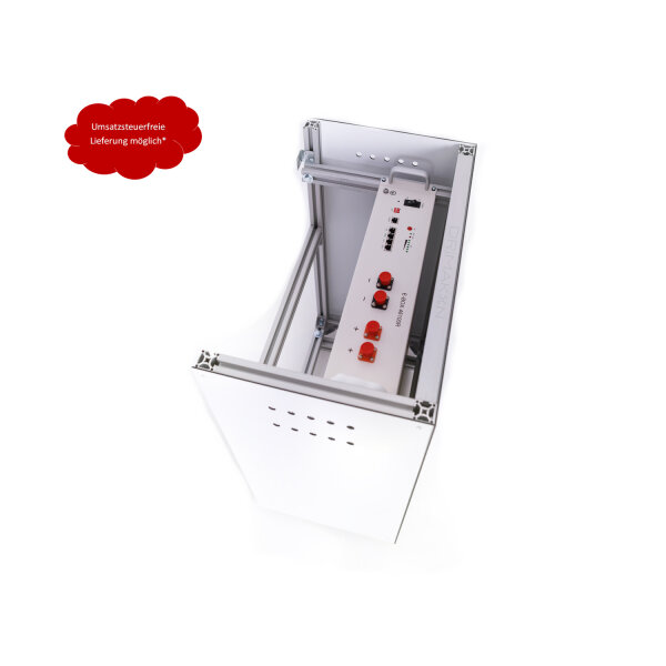 DIY schraub - Bausatz für ein Gehäuse 2fach 48100R (R-BOX) LiFePo4 PV-Speicher weiß