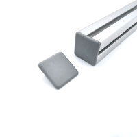 Profilabdeckkappe 40x40 Nut 8 I-Typ grau - ähnlich RAL 7042