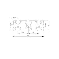 Aluminiumprofil 40x120L Nut 8 I leicht 100-6.000 mm