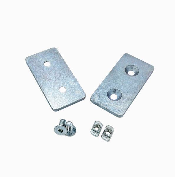 Verbinderplatte 45x90 B-Typ Nut 10 Stahl verzinkt inkl. Bef.-Satz