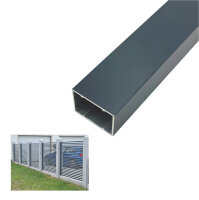 Rechteckrohr Alu 44x30 mm Anthrazit Querlattenzaun Aluminium Profil