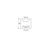 Solarprofil 40x40 Typ H 500 mm
