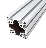 Aluminiumprofil 80x80L Nut 8 I leicht 100-6.000 mm