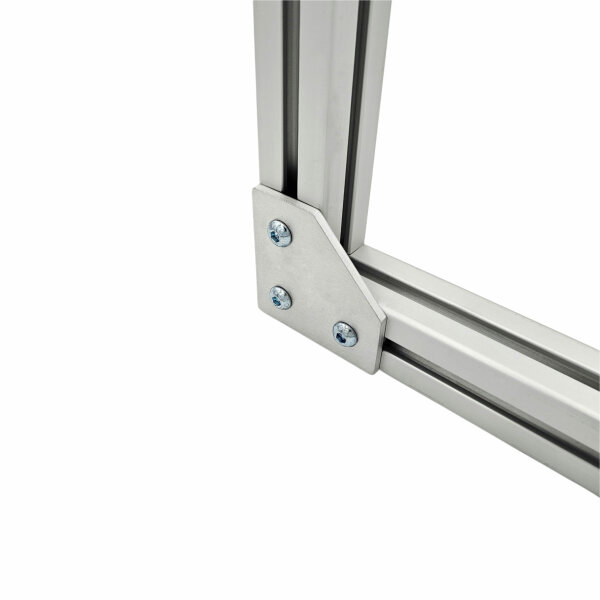 Verbinderplatte 76 × 76 mm – 3-Loch Reihe 40 Typ I | Aluminium Nut 8