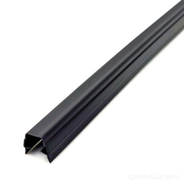 Abdeck- & Einfassprofil Nut 8 I-Typ schwarz 2000 mm