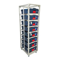 MoveRack 8f PROFI Regal für L-BOXX, Sortimo & Werkzeugkoffer - robust und modular