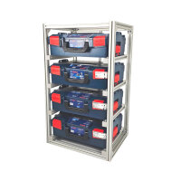 FixRack 4f PROFI Regal für L-BOXX, Sortimo &...