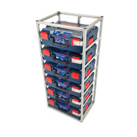 FixRack 6f HOME Regal für L-BOXX, Sortimo & Werkzeugkoffer - solide und funktional