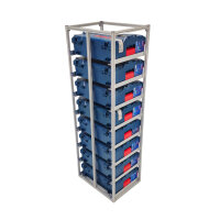 FixRack 8f HOME Regal für L-BOXX, Sortimo & Werkzeugkoffer - solide und funktional