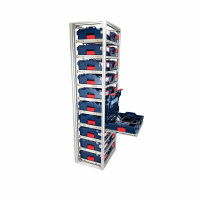 FixRack 10f EXPERT Regal für L-BOXX, Sortimo & Werkzeugkoffer - ausziehbar