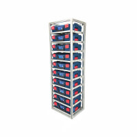 FixRack 10f EXPERT Regal für L-BOXX, Sortimo & Werkzeugkoffer - ausziehbar