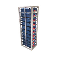 FixRack 10f EXPERT Regal für L-BOXX, Sortimo & Werkzeugkoffer - ausziehbar
