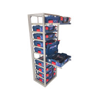 FixRack 10f EXPERT Regal für L-BOXX, Sortimo & Werkzeugkoffer - ausziehbar