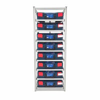 FixRack 8f EXPERT Regal für L-BOXX, Sortimo & Werkzeugkoffer - ausziehbar