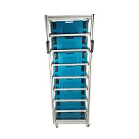 MoveRack 8f EXPERT Regal für Makita MAKPAC Werkzeugkoffer - mobil mit Vollauszug