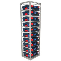 FixRack 10f PROFI Regal für L-BOXX, Sortimo &...