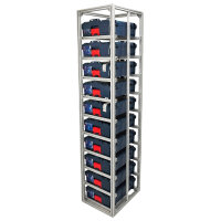 FixRack 10f PROFI Regal für L-BOXX, Sortimo & Werkzeugkoffer - robust und modular