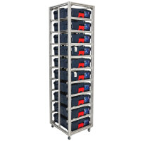 MoveRack 10f PROFI Regal für L-BOXX, Sortimo & Werkzeugkoffer - robust und modular
