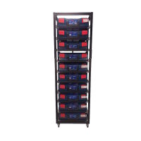 MoveRack 10f EXPERT "black edition" Regal für L-BOXX, Sortimo & Werkzeugkoffer