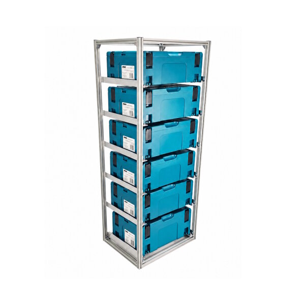 FixRack 6f HOME Regal für Makita MAKPAC Werkzeugkoffer - solide und funktional