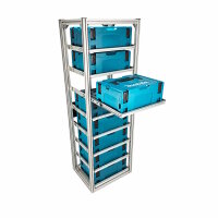 FixRack 8f EXPERT Regal für Makita MAKPAC Werkzeugkoffer - ausziehbar